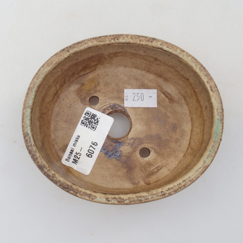 Cuenco bonsái de cerámica 10 x 8,5 x 4 cm, marrón