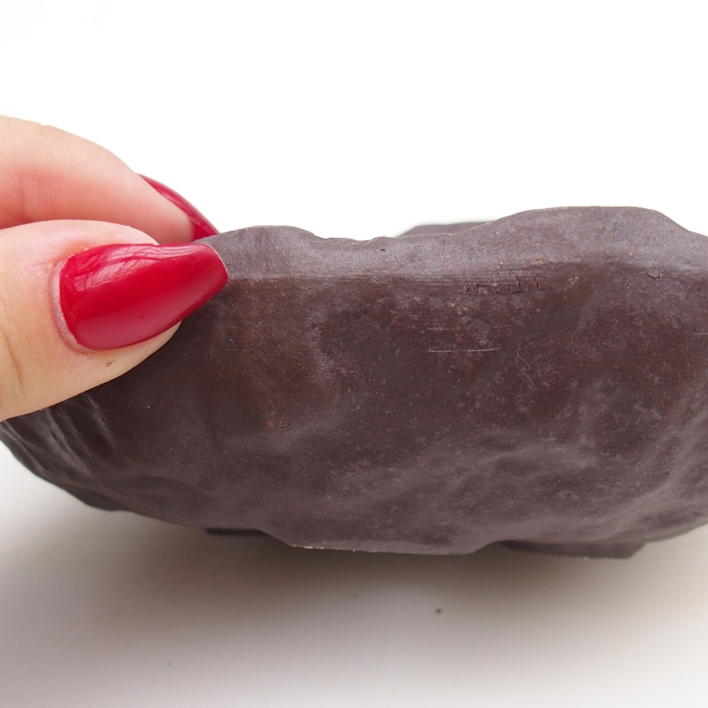 Concha de cerámica 15 x 11 x 6,5 cm , color marrón