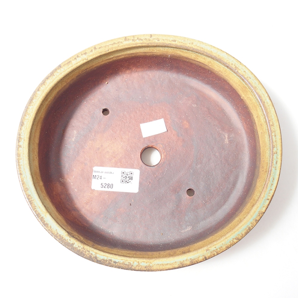 Cuenco bonsái de cerámica 21 x 19 x 5 cm, verde