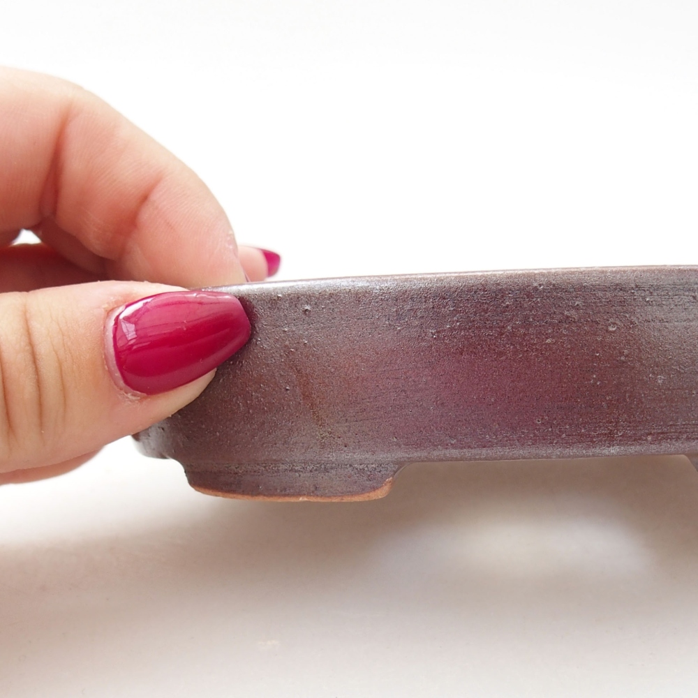 Cuenco bonsái de cerámica 11,5 x 9 x 2,5 cm, marrón