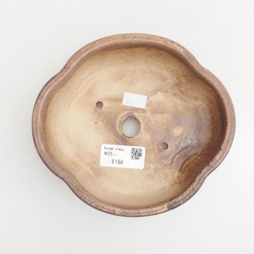 Cuenco bonsái de cerámica 10 x 8,5 x 4 cm, marrón