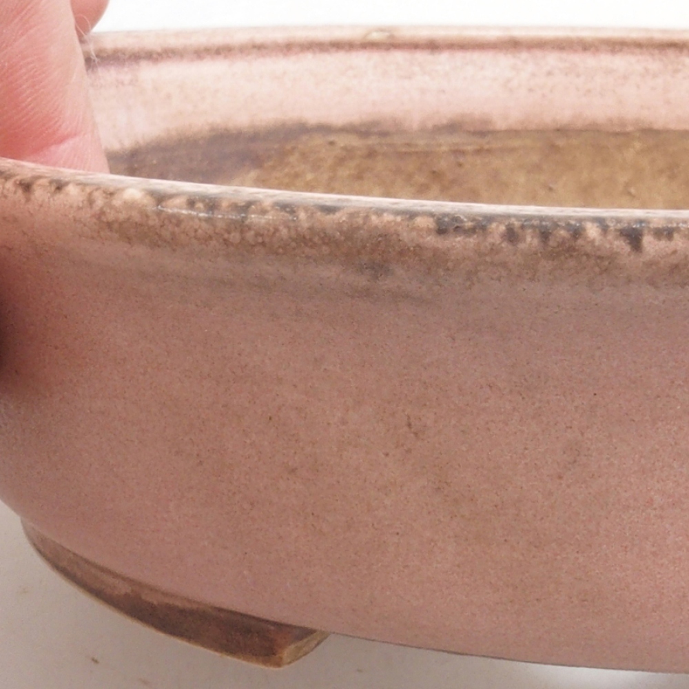 Cuenco bonsái de cerámica 10 x 8,5 x 4 cm, marrón