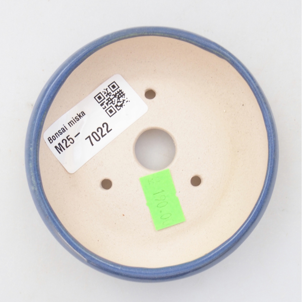 Cuenco bonsái de cerámica 9 x 9 x 2,5 cm, color azul