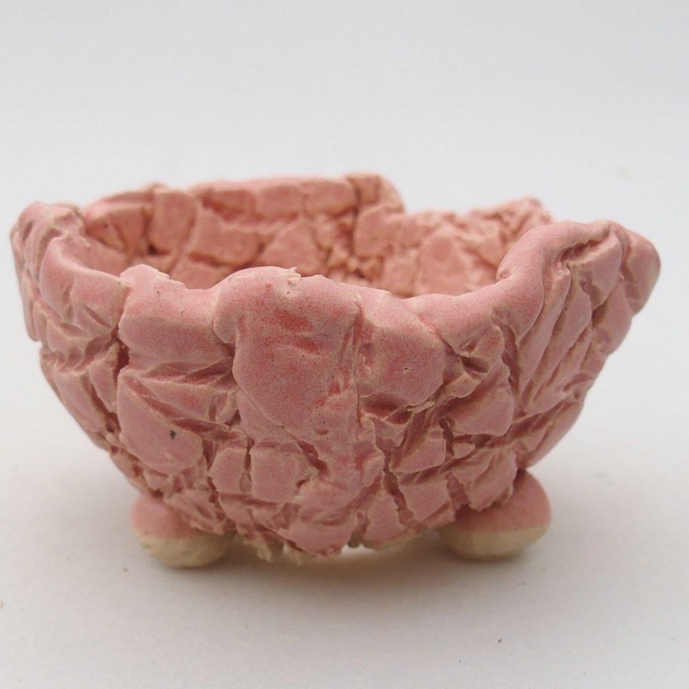 Concha de cerámica 9 x 8,5 x 5 cm , color rosa