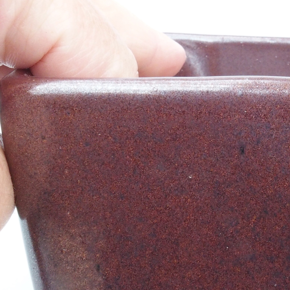 Cuenco bonsái de cerámica 11 x 11 x 8,5 cm, marrón