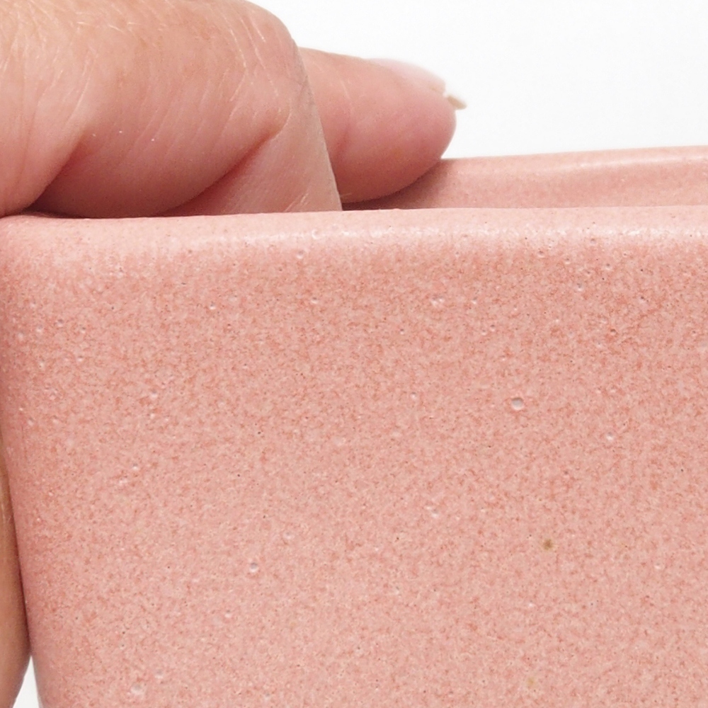 Cuenco bonsái de cerámica 8,5 x 8,5 x 11 cm, rosa