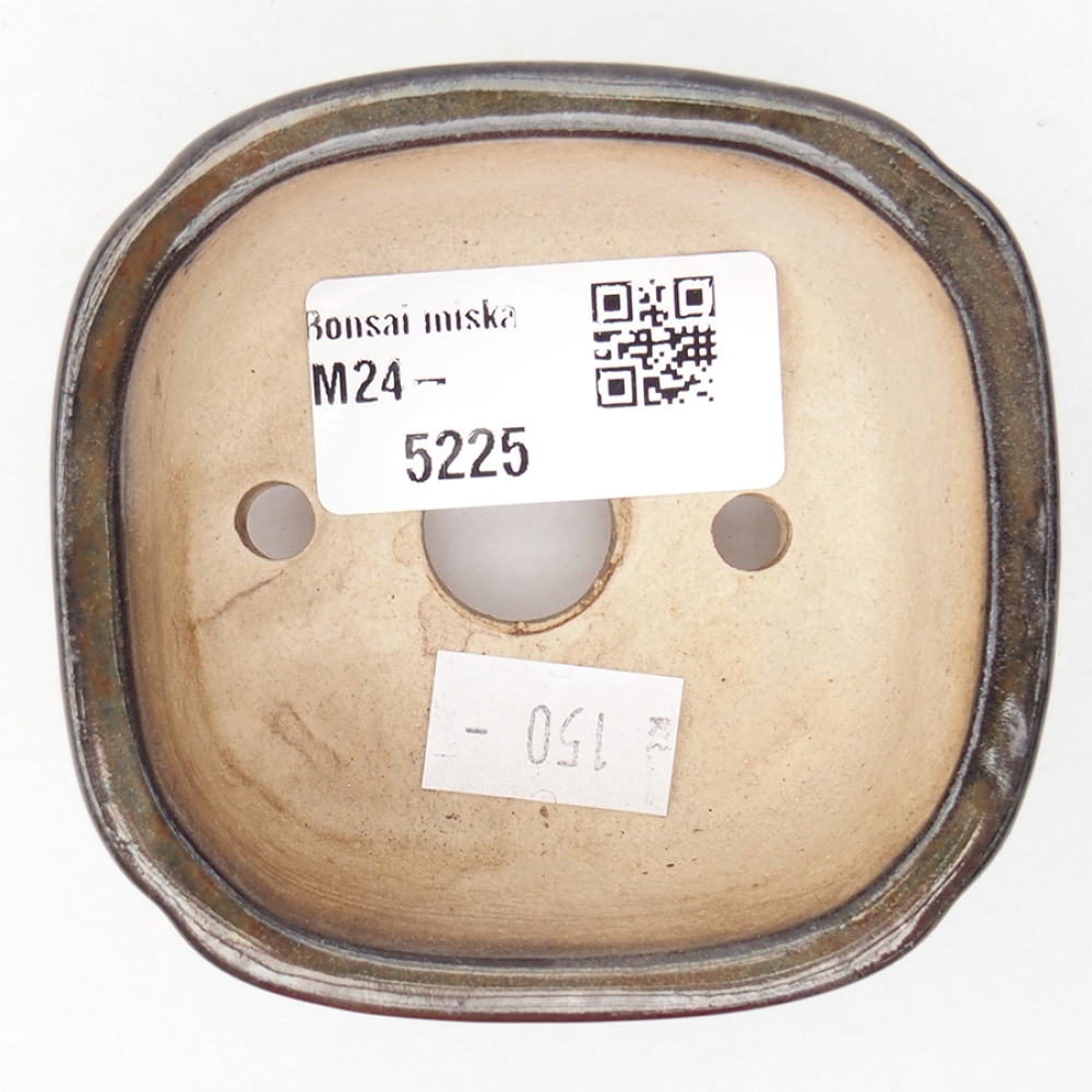 Cuenco bonsái de cerámica 7,5 x 7 x 4 cm, color negro