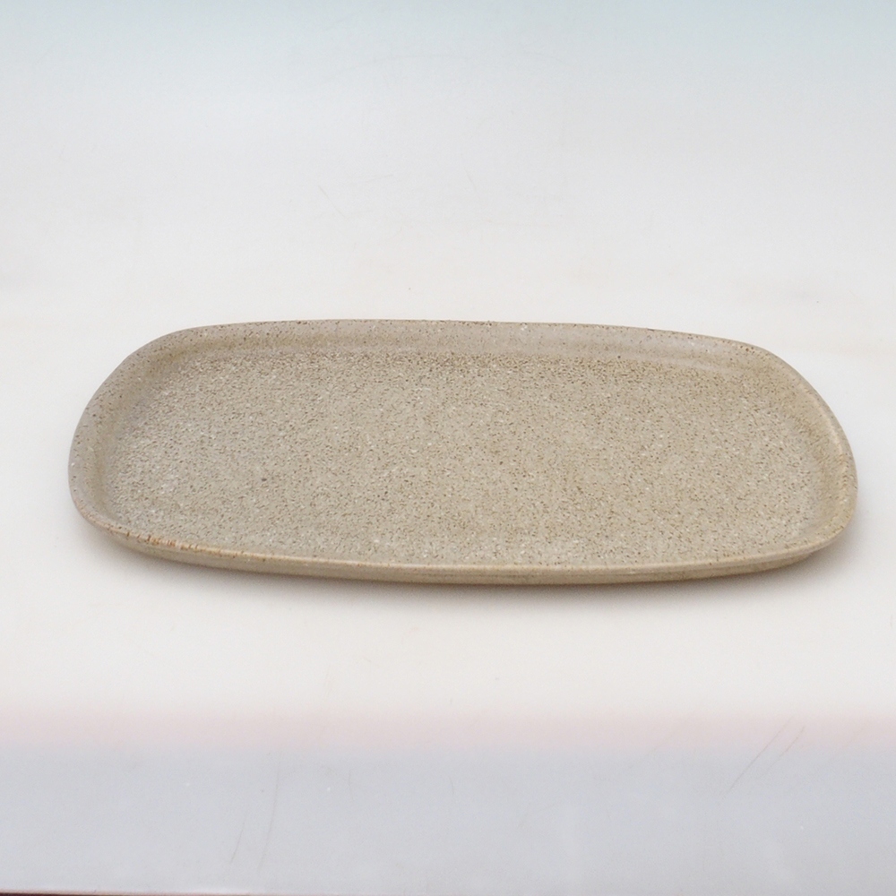 Plato de cerámica H09 - 28,5 x 19,5 x 1,5 cm - beige