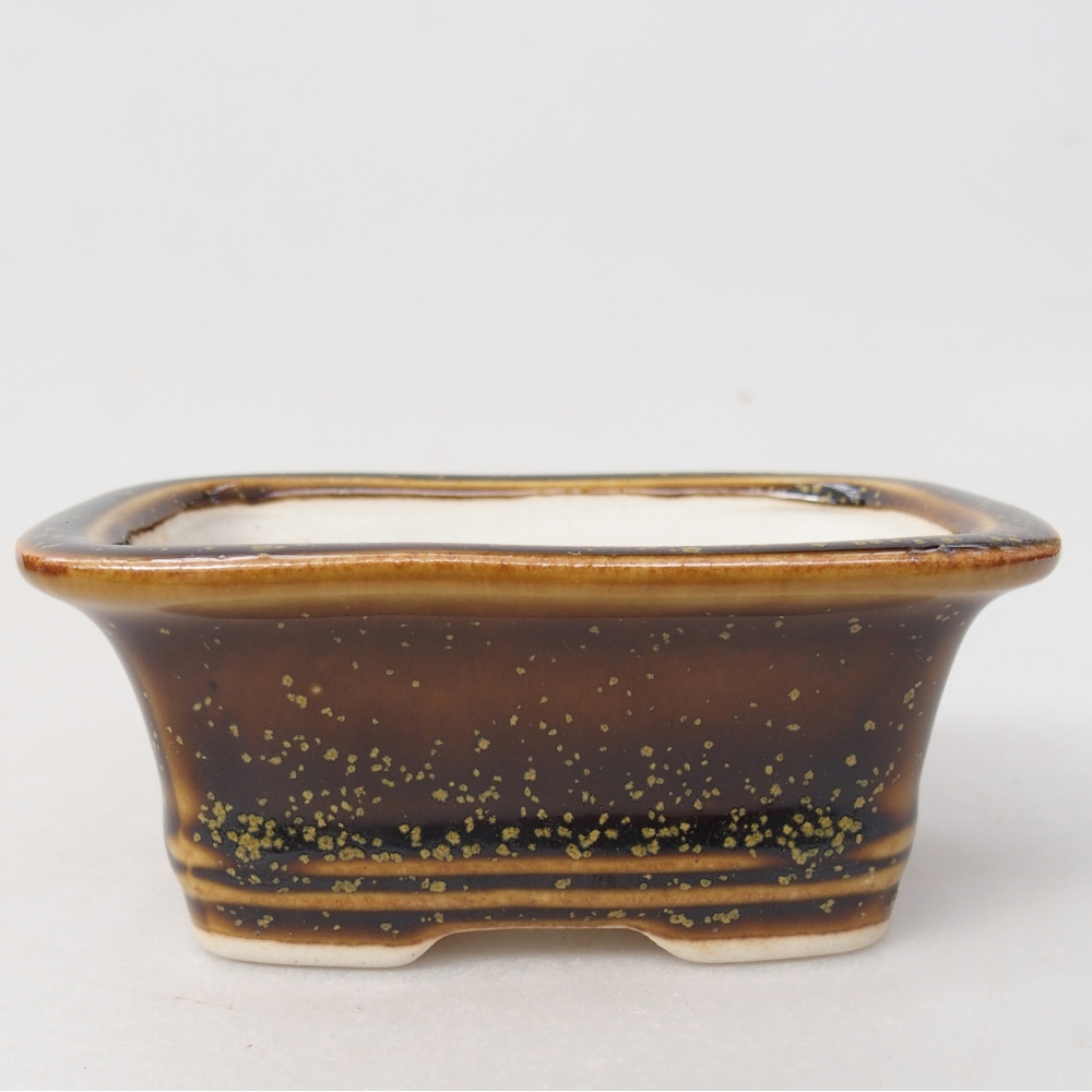 Cuenco mini bonsái 10 x 7,5 x 4 cm, amarillo