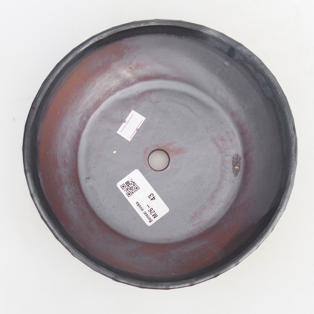 Cuenco bonsái de cerámica 18 x 18 x 5,5 cm, negro