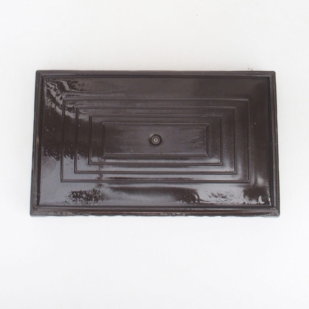 Mesa para bonsái rectángulo de plástico 22 x 14 x 4 cm, negro