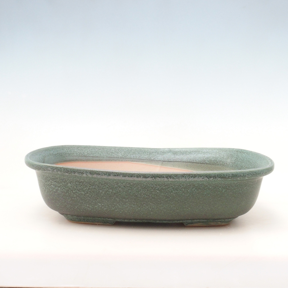 Cuenco bonsái + platillo H10 - 37 x 28 x 9 cm - verde