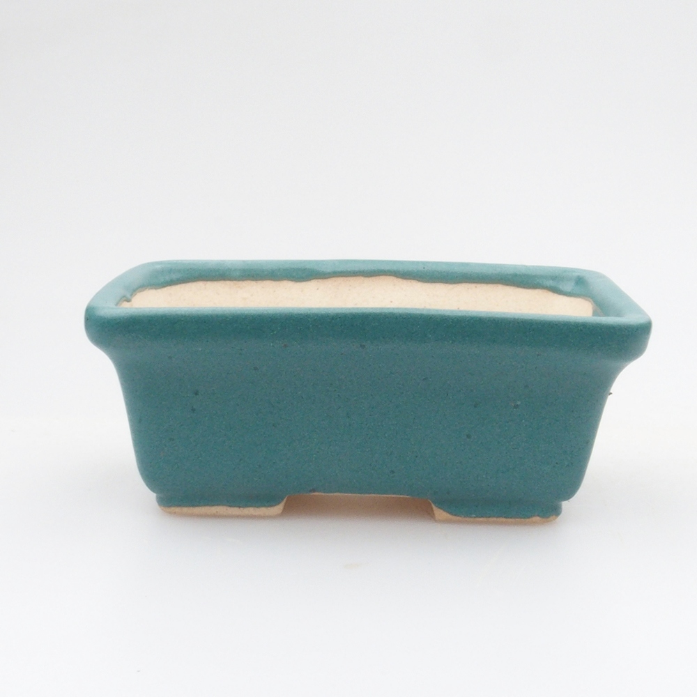 Cuenco bonsái de cerámica 6,5 x 5,5 x 4 cm, color azul