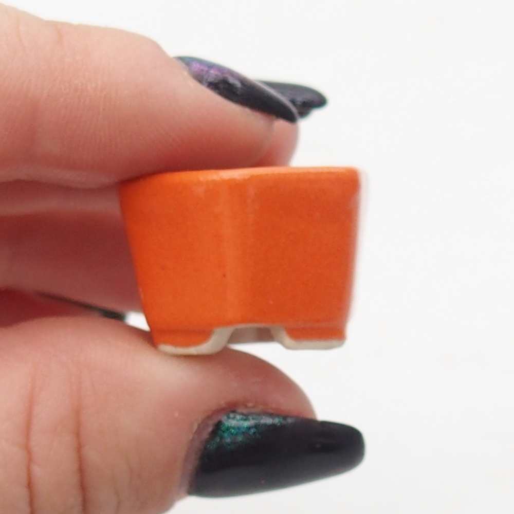 Cuenco mini bonsái 2,5 x 2 x 1,5 cm, naranja