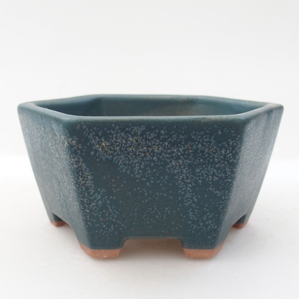 Cuenco bonsái de cerámica 10 x 9 x 5 cm, color azul