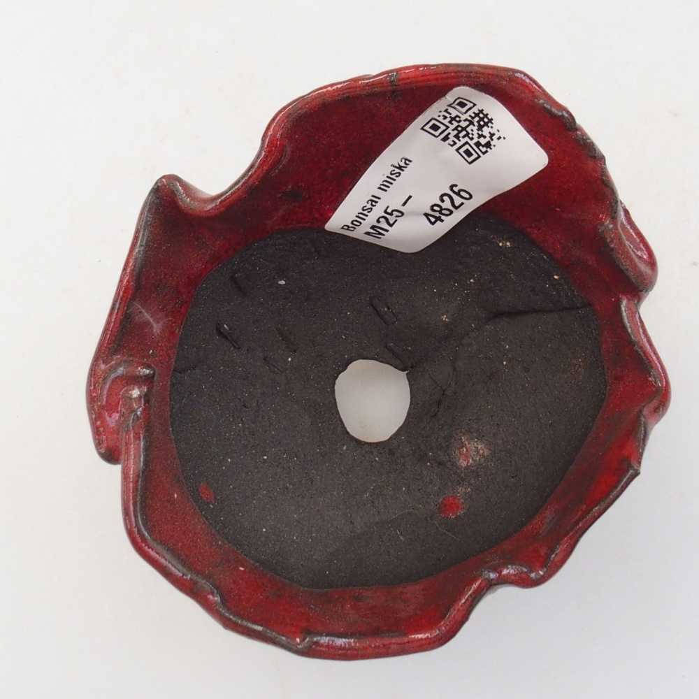 Concha de cerámica 8,5 x 8 x 6 cm , color rojo