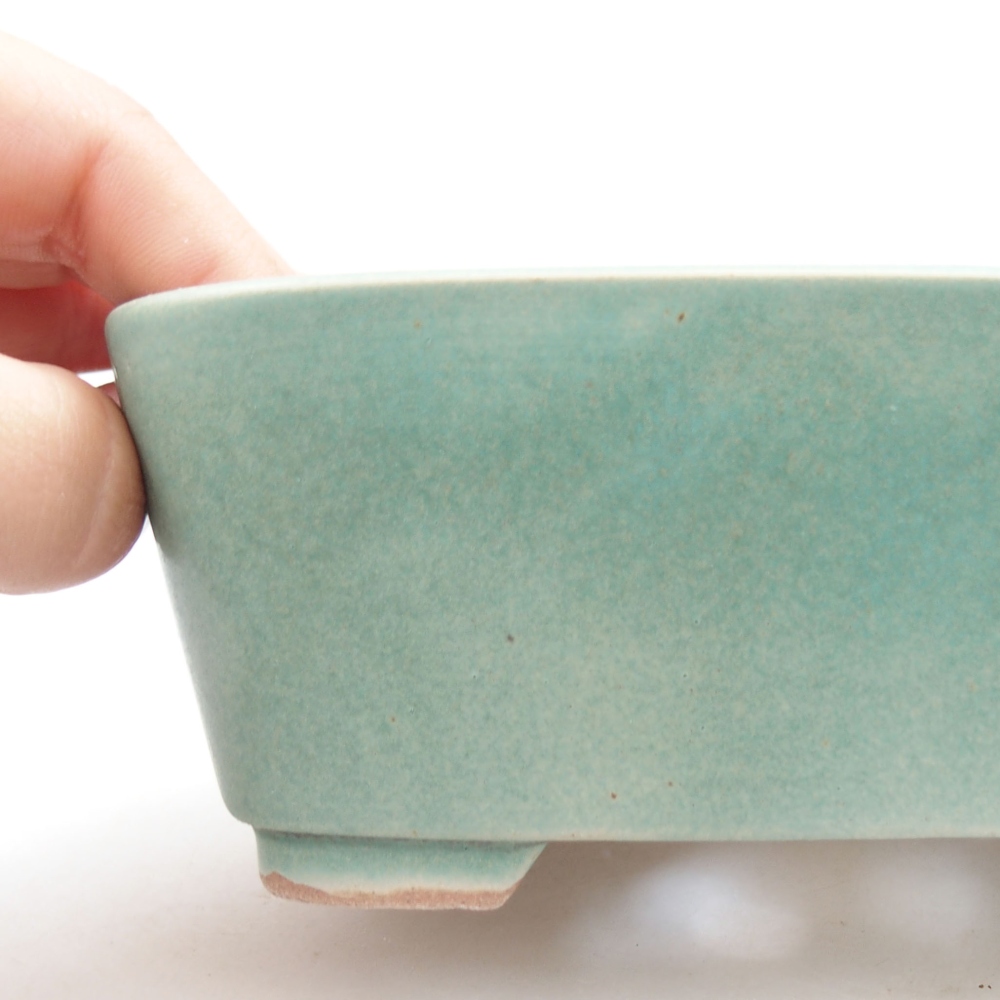 Cuenco bonsái de cerámica 22 x 17 x 5 cm, verde