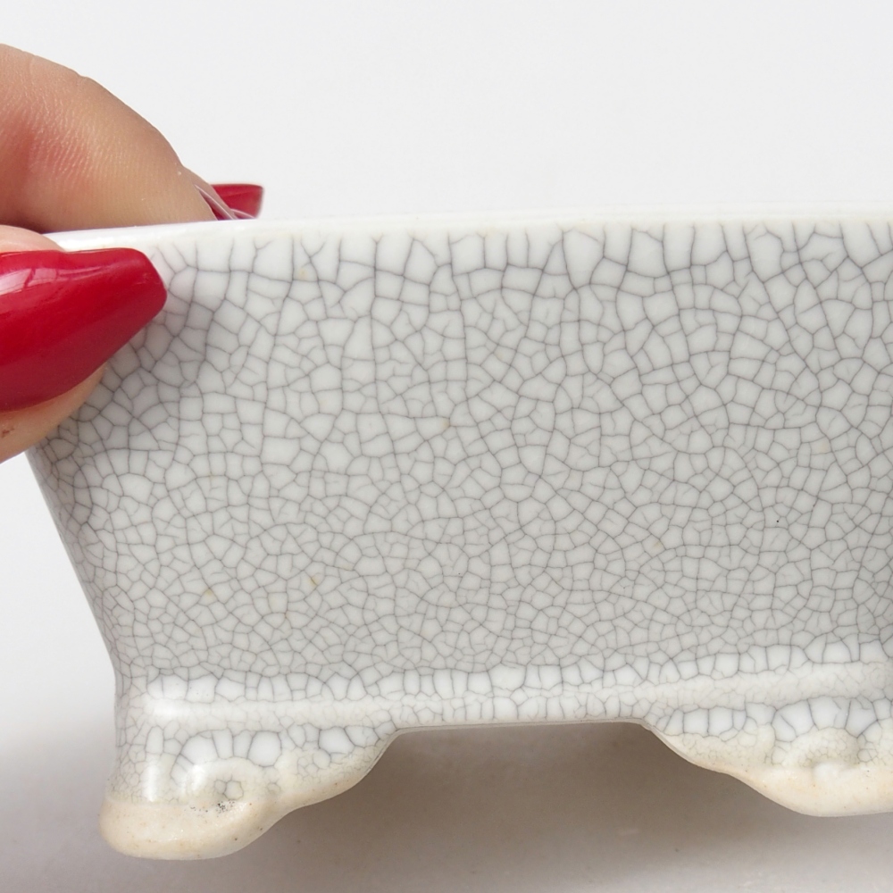 Cuenco bonsái de cerámica 9,5 x 9,5 x 5 cm, color raku