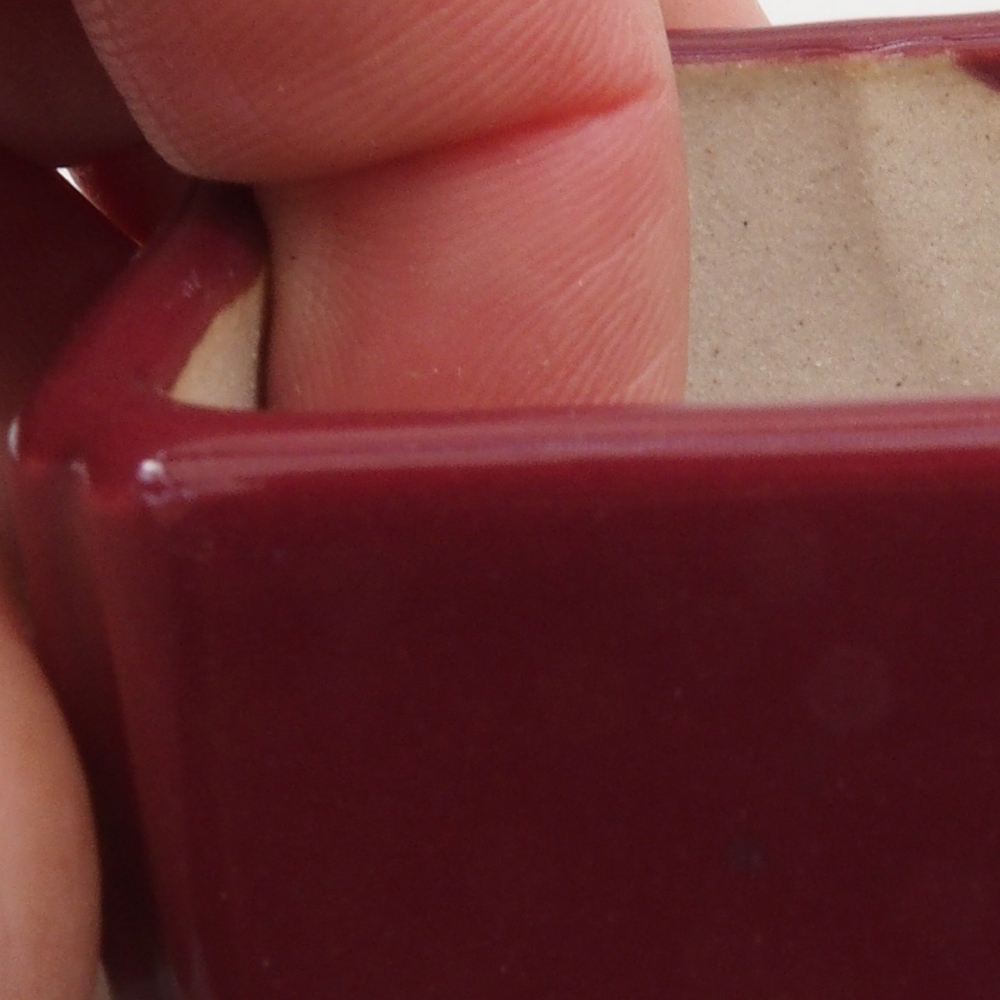 Cuenco mini bonsái 4,5 x 4,5 x 3 cm, burdeos