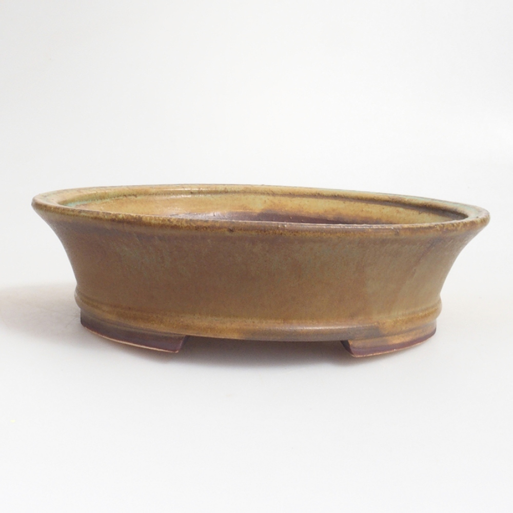 Cuenco bonsái de cerámica 10 x 8,5 x 4 cm, marrón