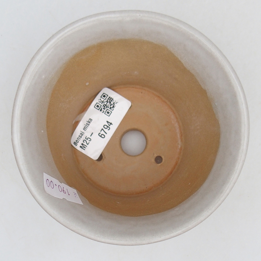 Cuenco bonsái de cerámica 11 x 11 x 7 cm, blanco