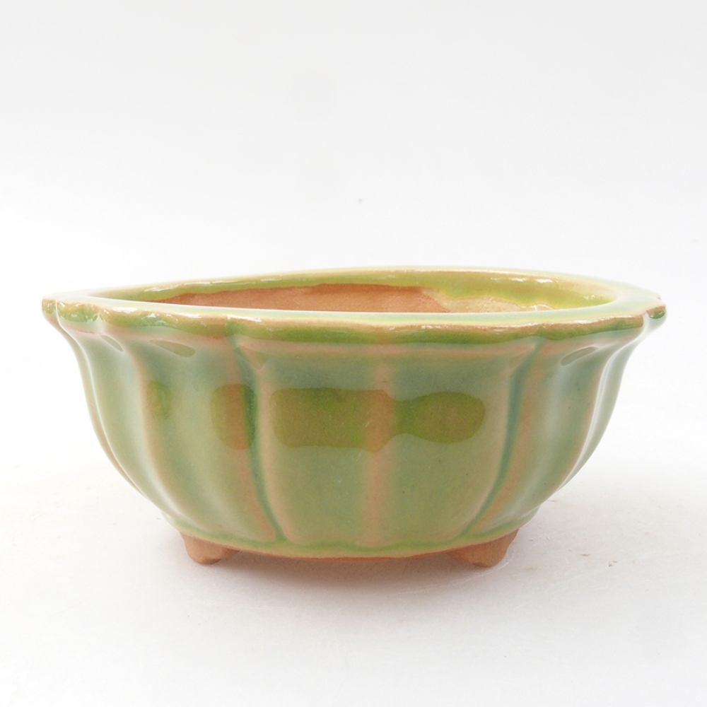 Cuenco bonsái de cerámica 11 x 11 x 5 cm, verde