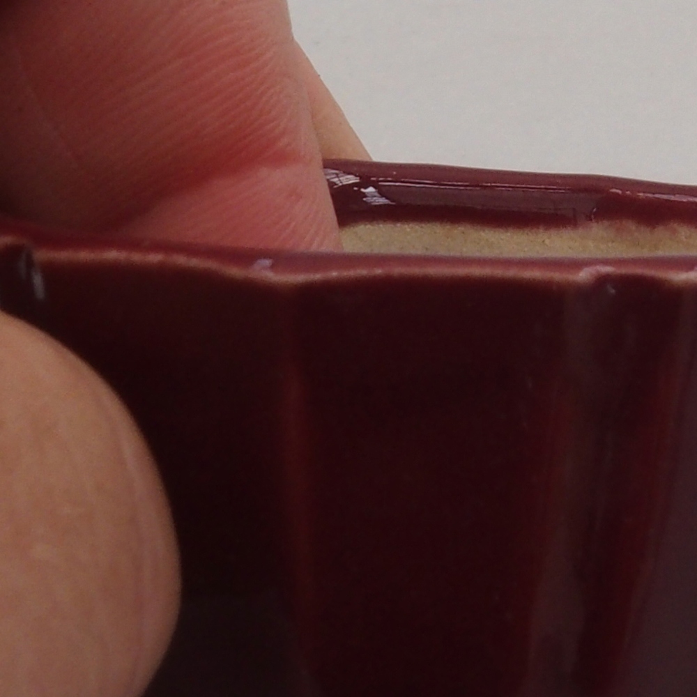 Mini cuenco bonsái 5 x 5 x 3 cm, burdeos