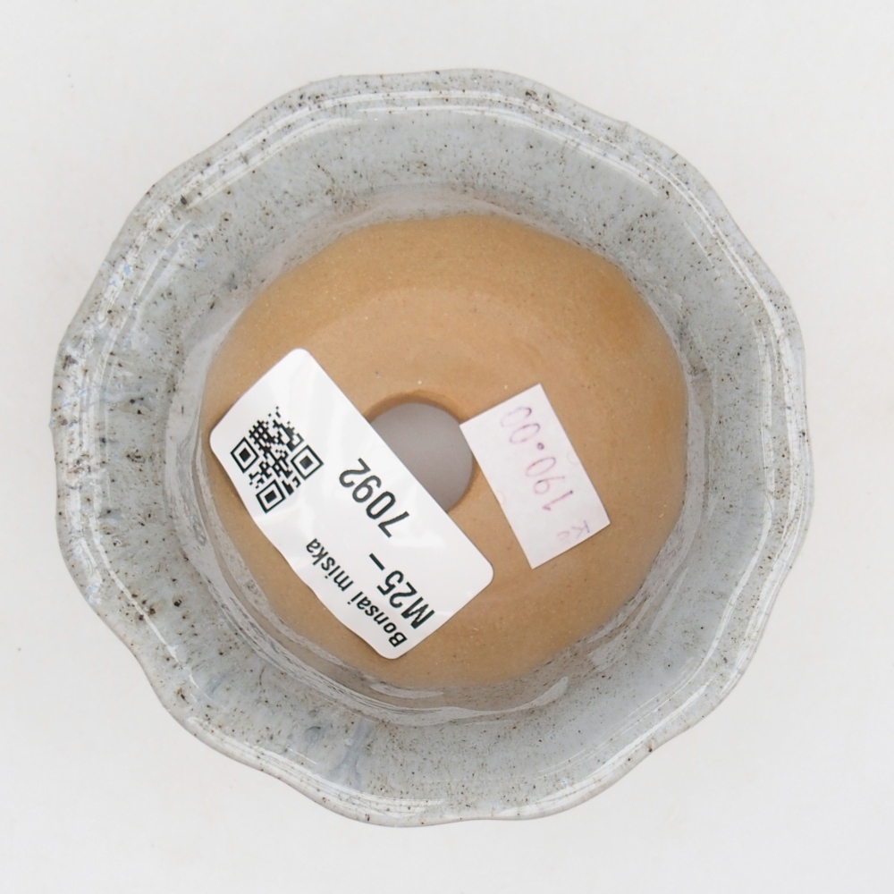 Cuenco bonsái de cerámica 8,5 x 8,5 x 4,5 cm, gris