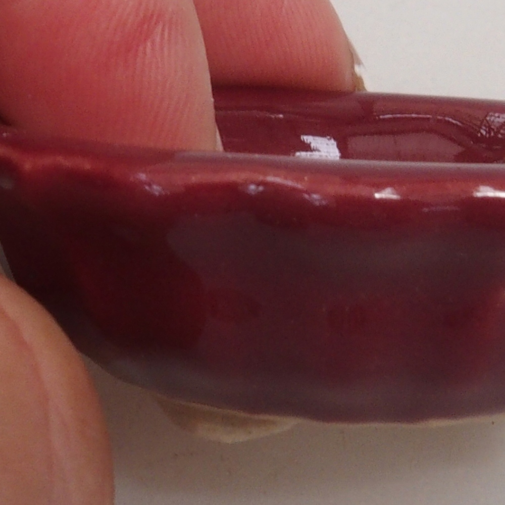 Mini cuenco bonsái 5 x 5 x 1,5 cm, color burdeos