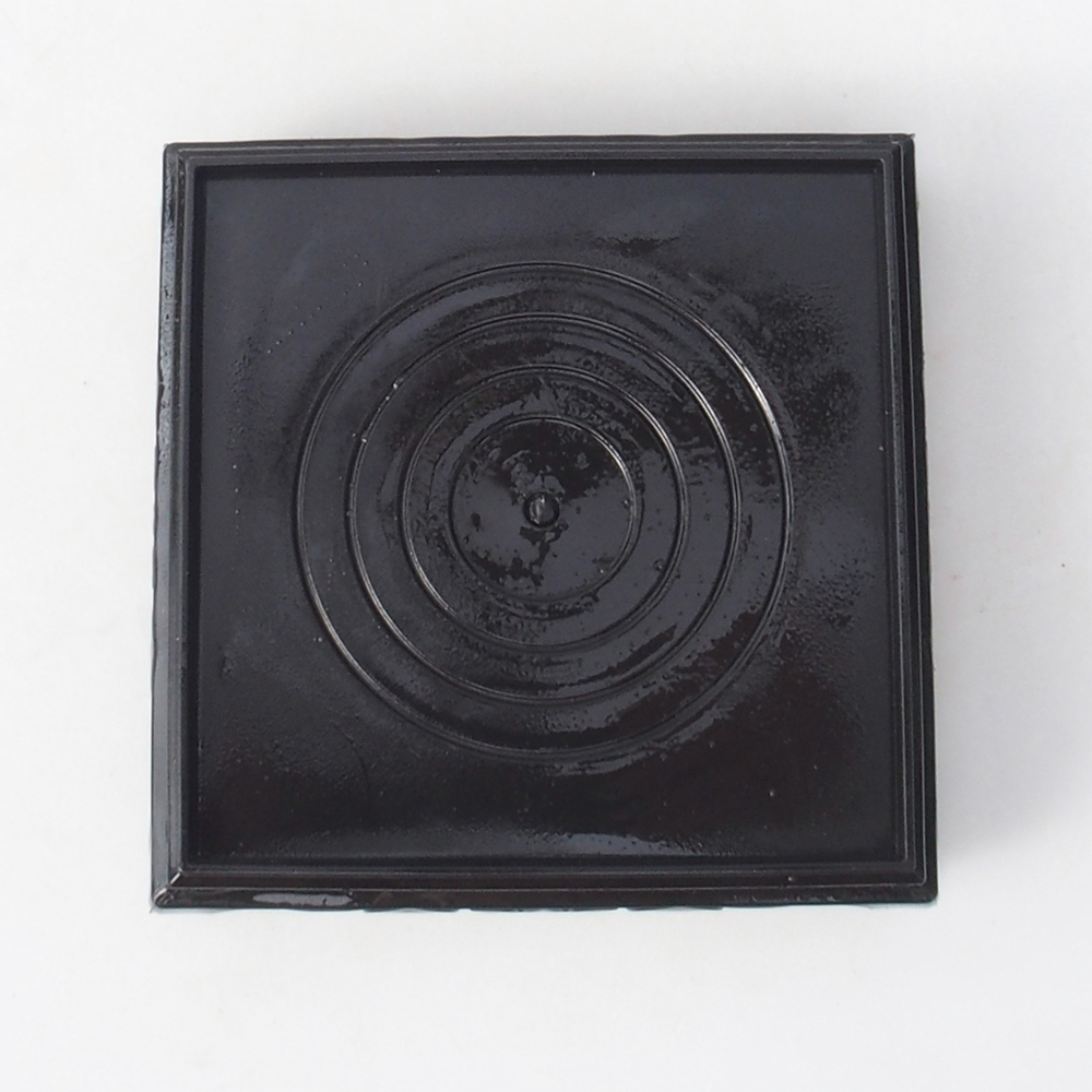 Mesa bonsai cuadrada de plástico 11 x 11 x 3,5 cm, color negro