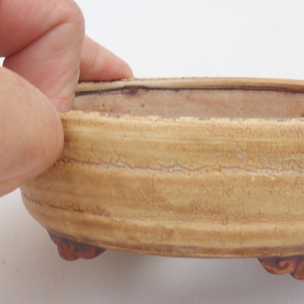Cuenco bonsái de cerámica 10 x 8,5 x 4 cm, marrón