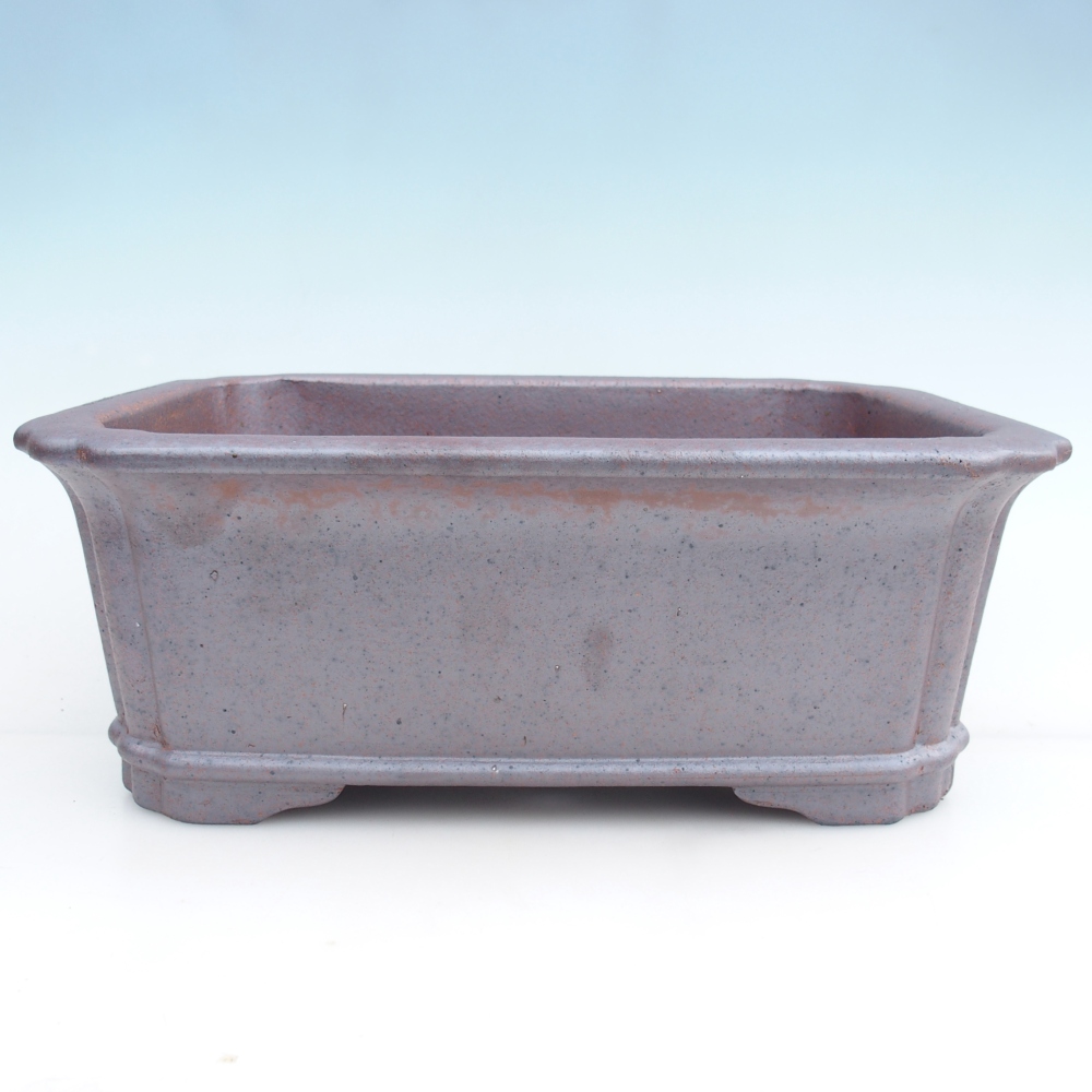 Cuenco bonsái de cerámica 36 x 28 x 13 cm, color metálico