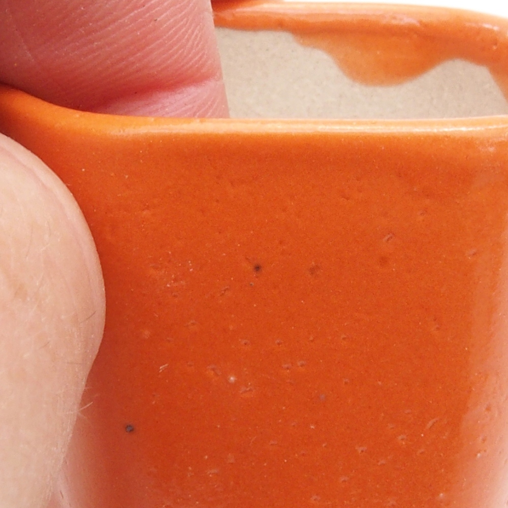 Mini cuenco bonsái 5 x 5 x 5 cm, naranja
