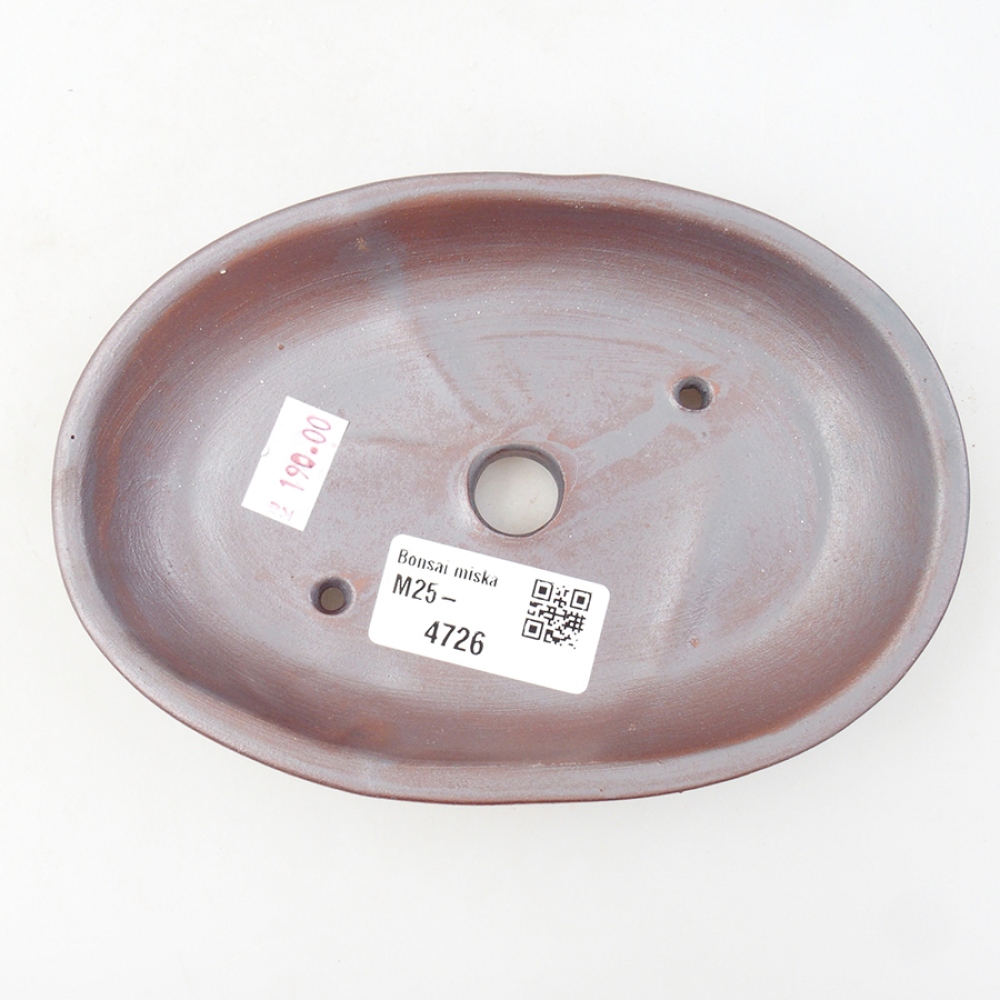 Cuenco bonsái de cerámica 15,5 x 11 x 3 cm, color metálico