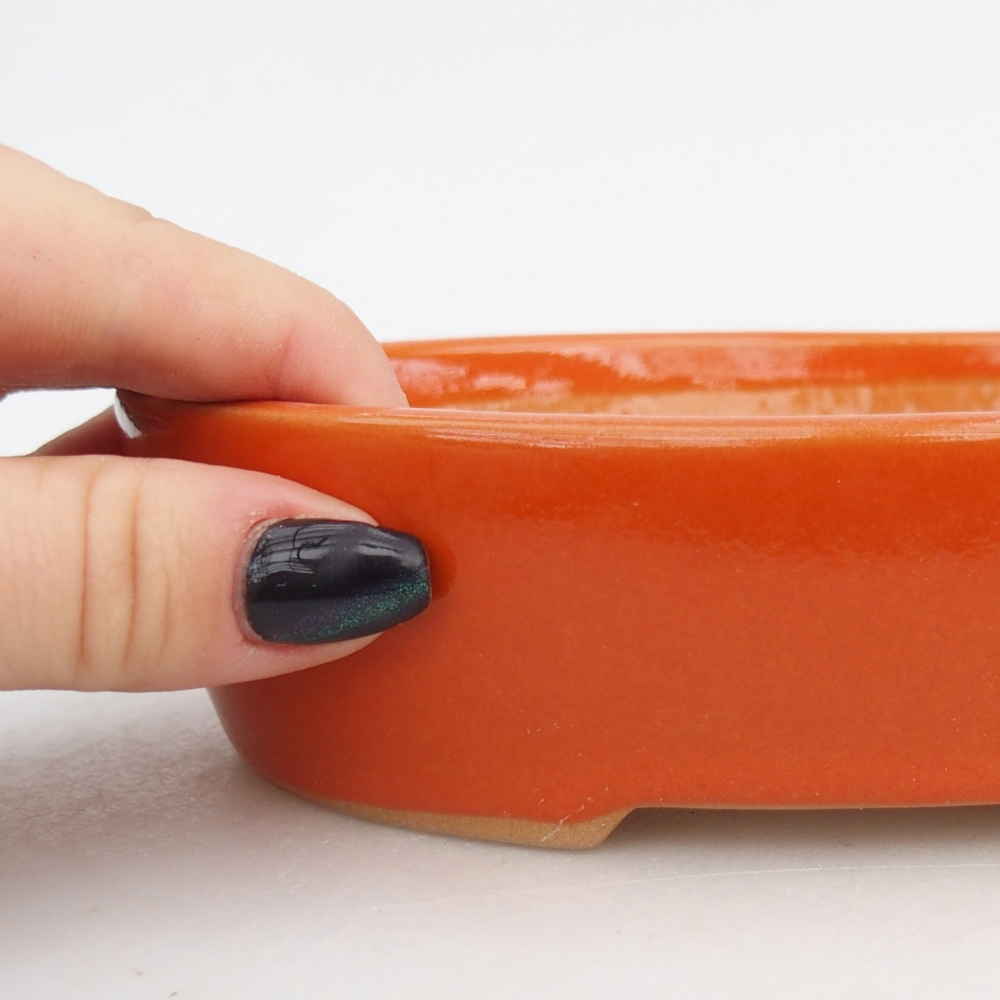 Cuenco bonsái de cerámica 17 x 14 x 4 cm, naranja