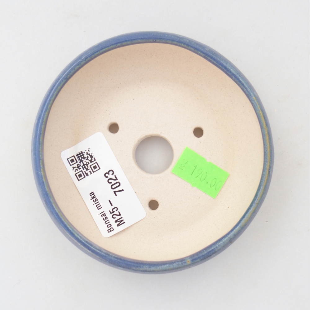 Cuenco bonsái de cerámica 9 x 9 x 2,5 cm, color azul