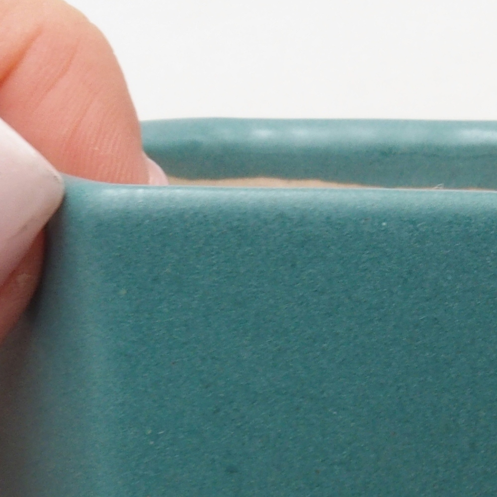 Cuenco bonsái de cerámica 6,5 x 5,5 x 4 cm, color azul