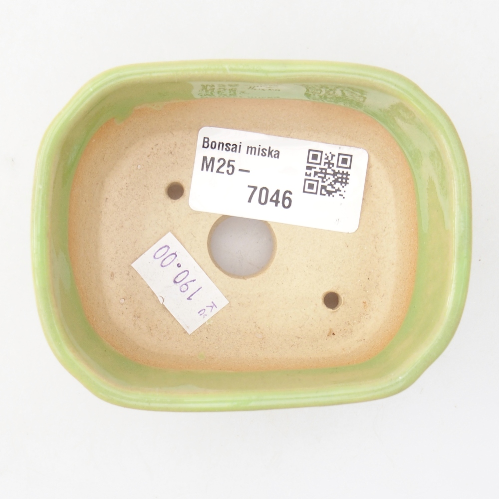 Cuenco bonsái de cerámica 8,5 x 7 x 3,5 cm, verde