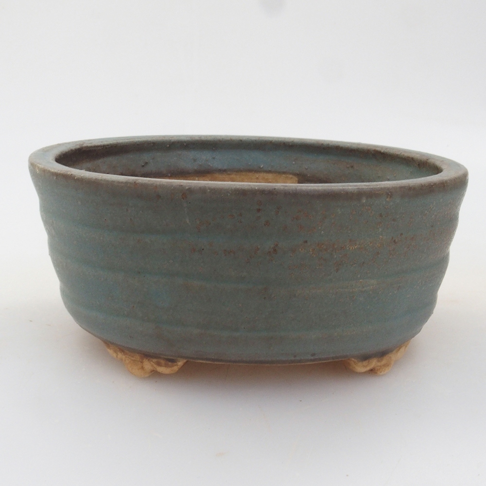 Cuenco bonsái de cerámica 10 x 8,5 x 4 cm, marrón