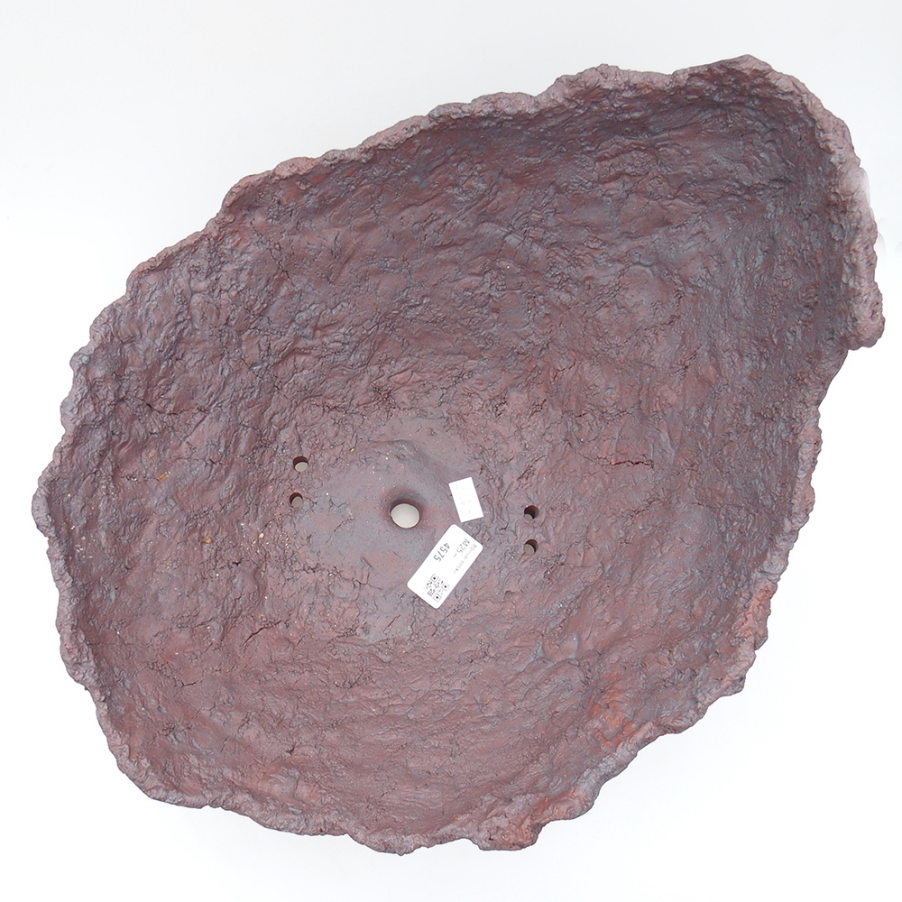 Concha de cerámica 31 x 30 x 23 cm , color marrón