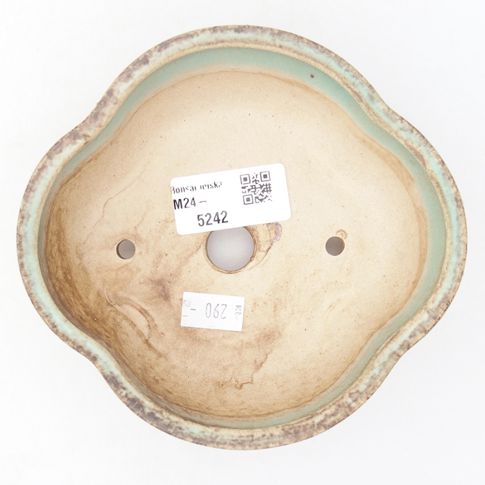 Cuenco bonsái de cerámica 13,5 x 13 x 5 cm, verde