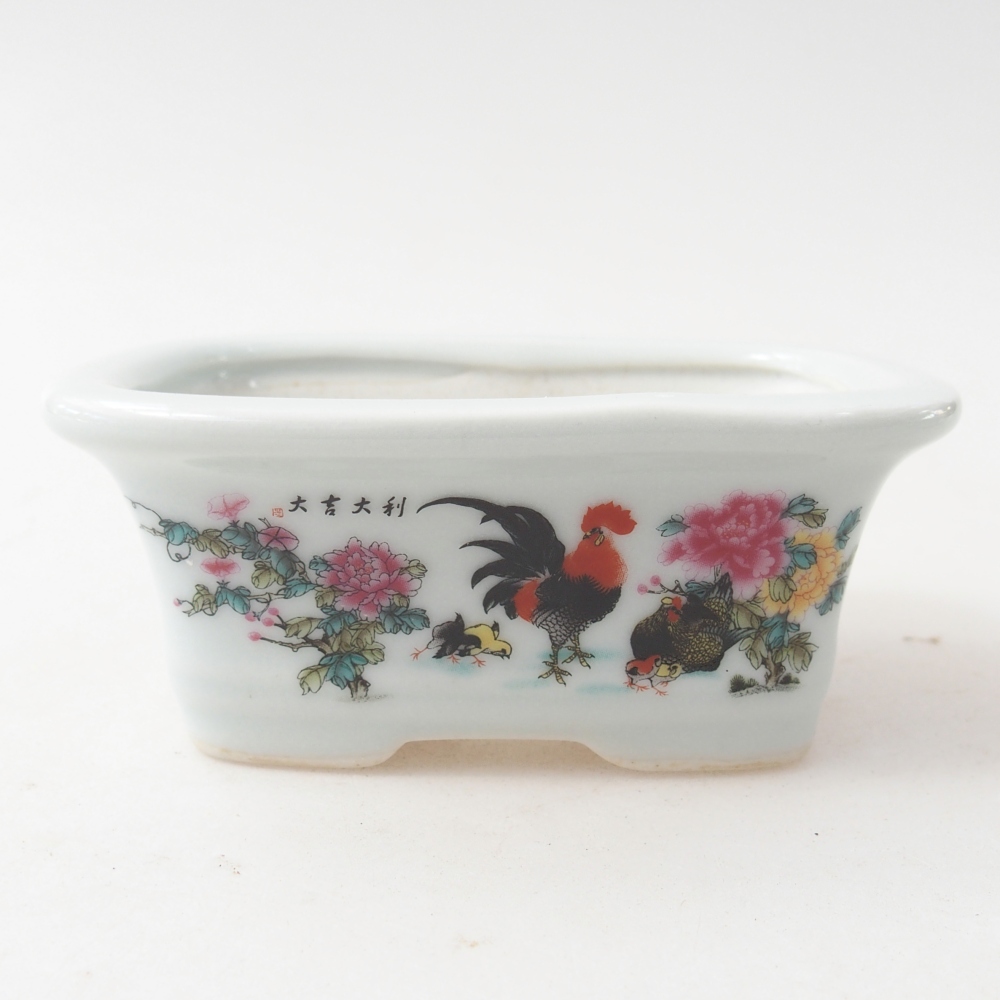 Cuenco mini bonsái 10 x 7,5 x 4 cm, color blanco