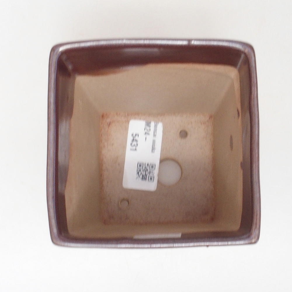 Cuenco bonsái de cerámica 9 x 9 x 12 cm, marrón