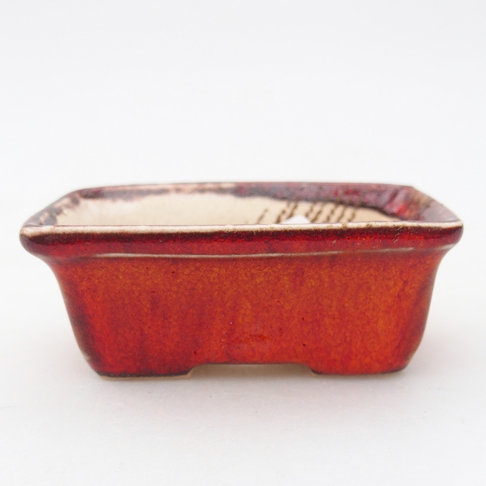 Cuenco mini bonsái 6,5 x 4,5 x 2,5 cm, naranja