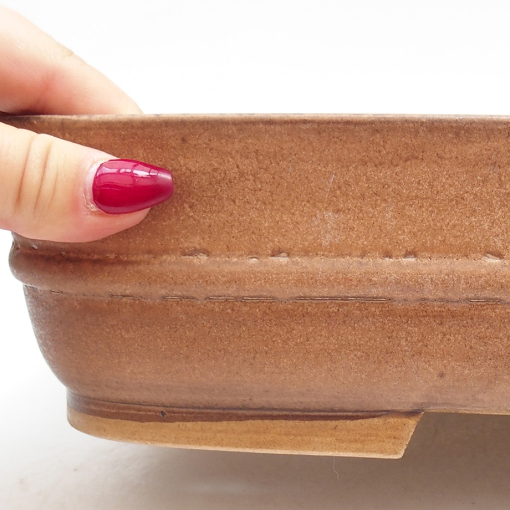 Cuenco bonsái de cerámica 29,5 x 25 x 7 cm, rosa