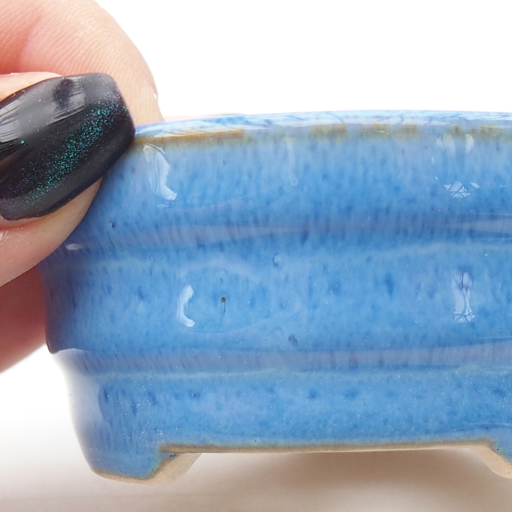 Mini cuenco bonsái 7 x 7 x 3 cm, azul