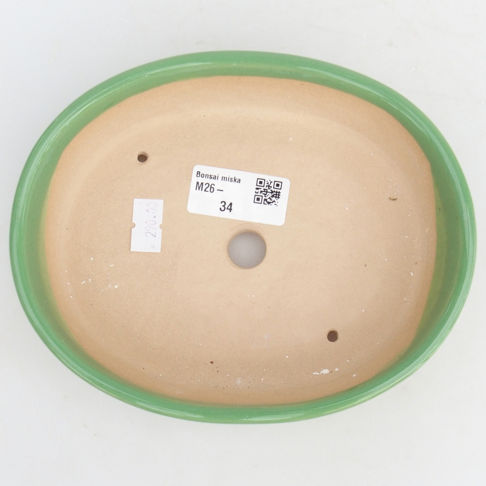 Cuenco bonsái de cerámica 17 x 14 x 4 cm, verde