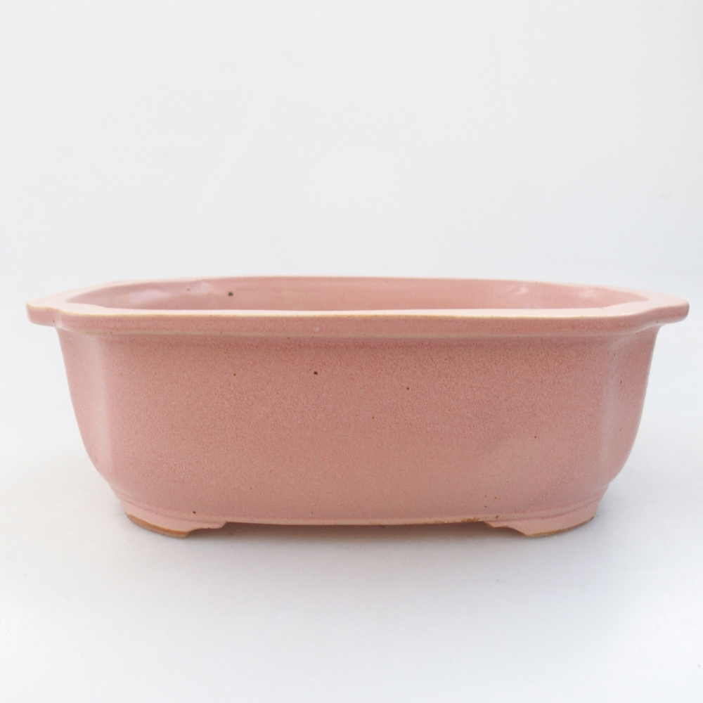 Cuenco bonsái de cerámica 22 x 18 x 7 cm, rosa