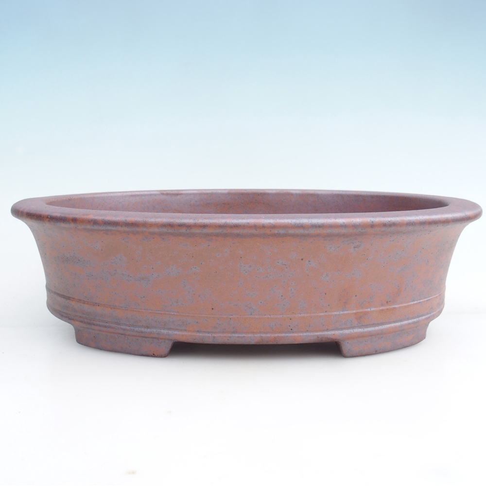 Cuenco bonsái de cerámica 36,5 x 28,5 x 9 cm, color metálico