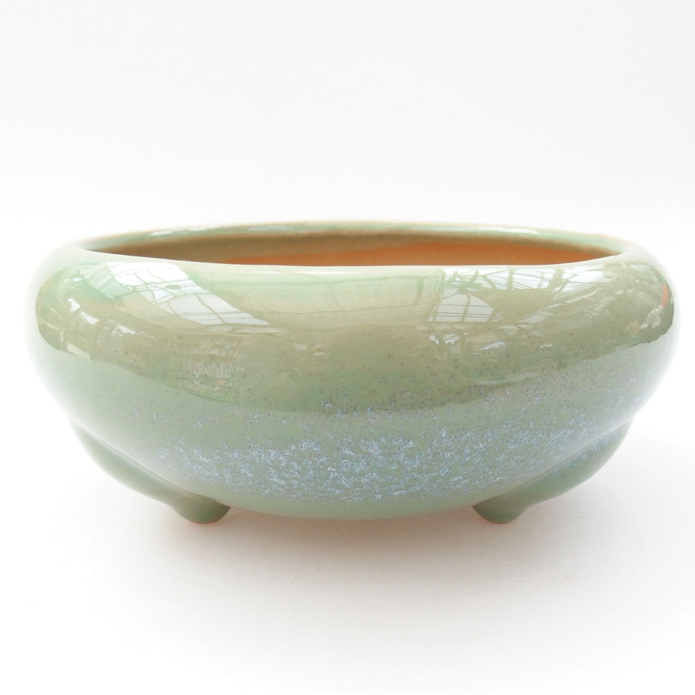 Cuenco bonsái de cerámica 22 x 17 x 5 cm, verde